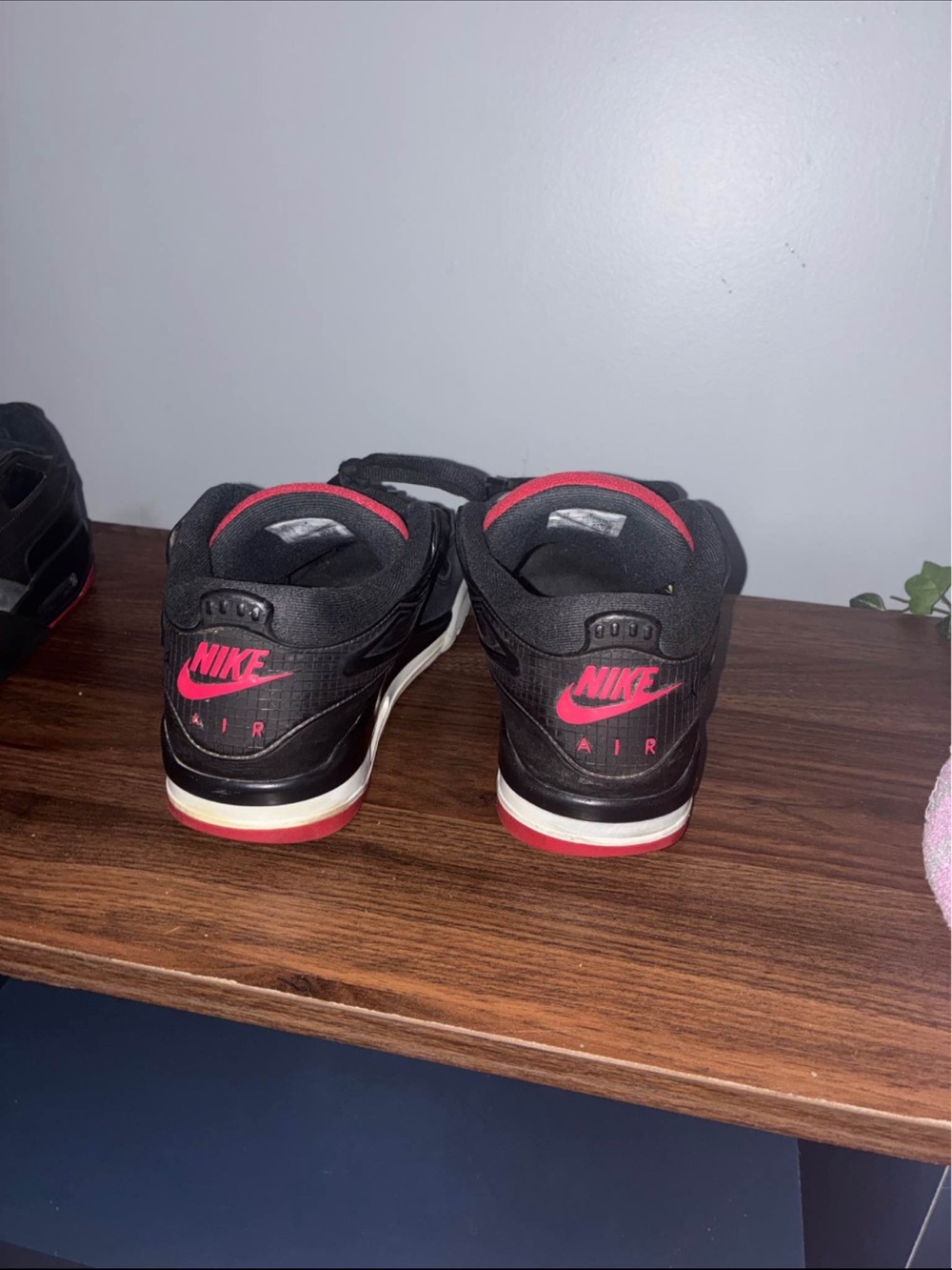 Nike Black and Red Low-Top flight Jordan’s Air Sneakers